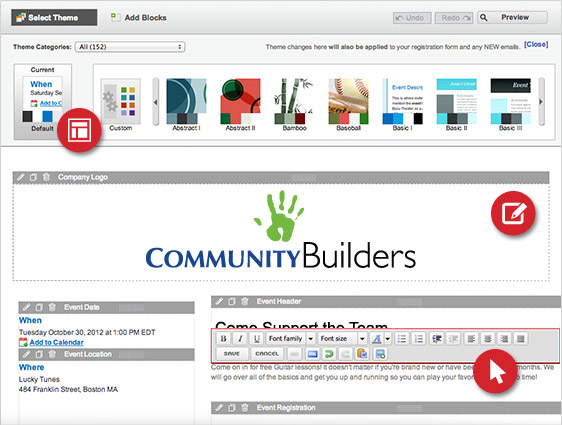 EventSpot features > Promote > Event Templates