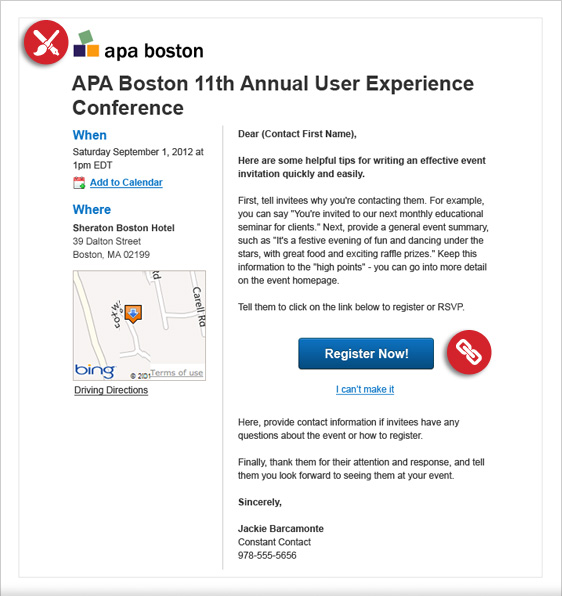 EventSpot features > Promote > Invitations