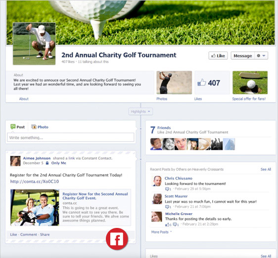 EventSpot features > Promote > Social Promotion