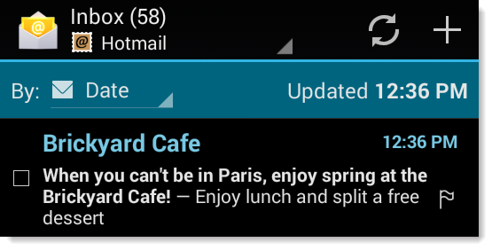 Outlook Preheader