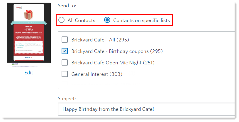 birthday lists