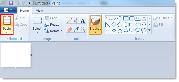 How to take a screenshot windows 10 and paste in paint