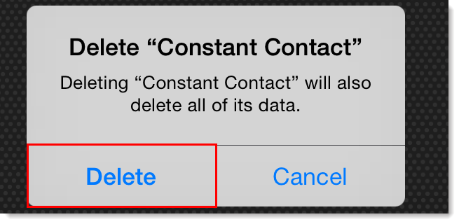 Bouton « Delete » (supprimer)