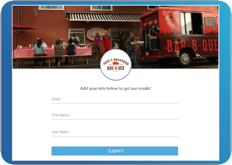 Example sign-up form through the ListBuilder app