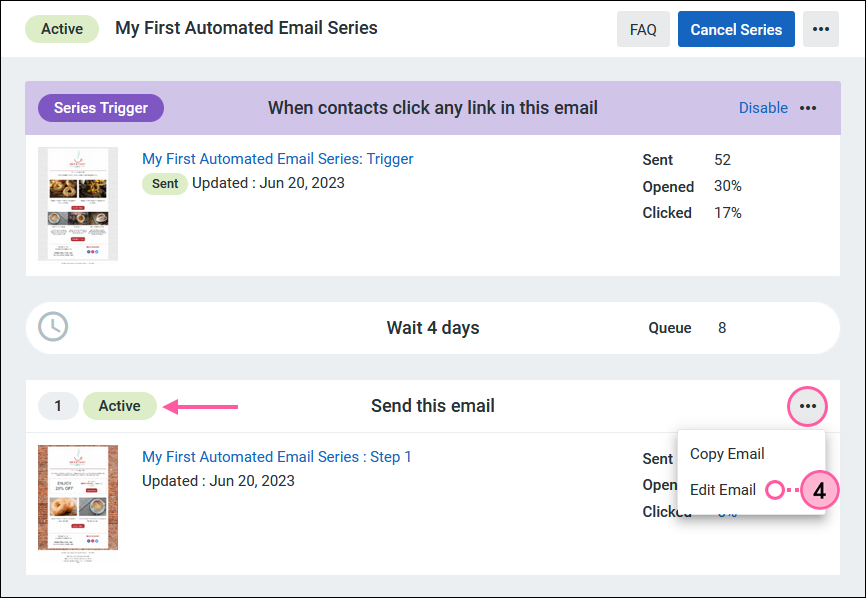 Edit Email Option in Drop-down