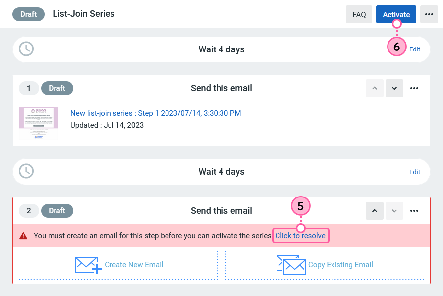 Click to Resolve Link and Activate Button