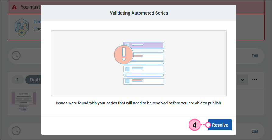 Issues Found Message
