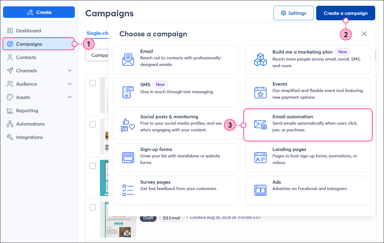Email Automation Option