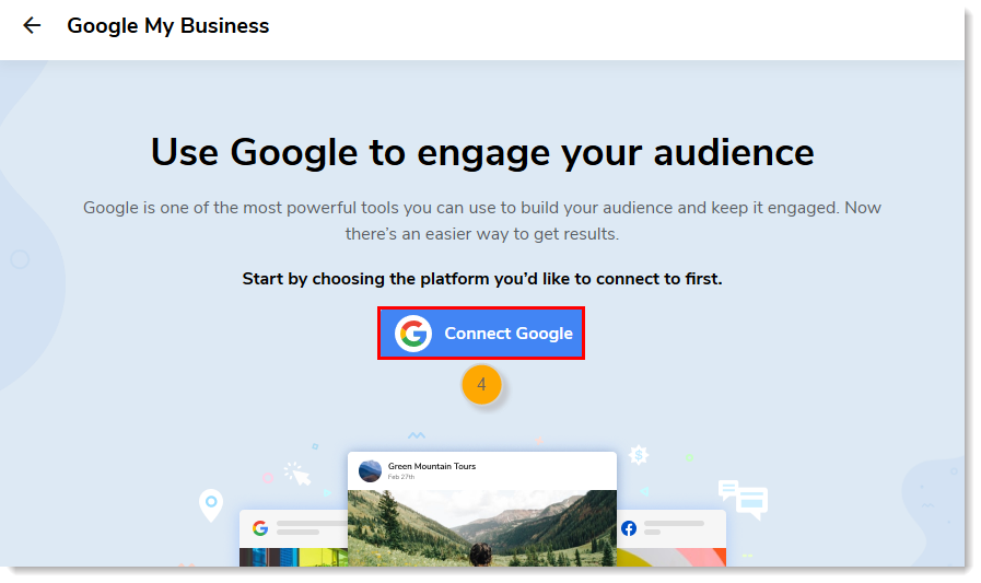 Connect Google button