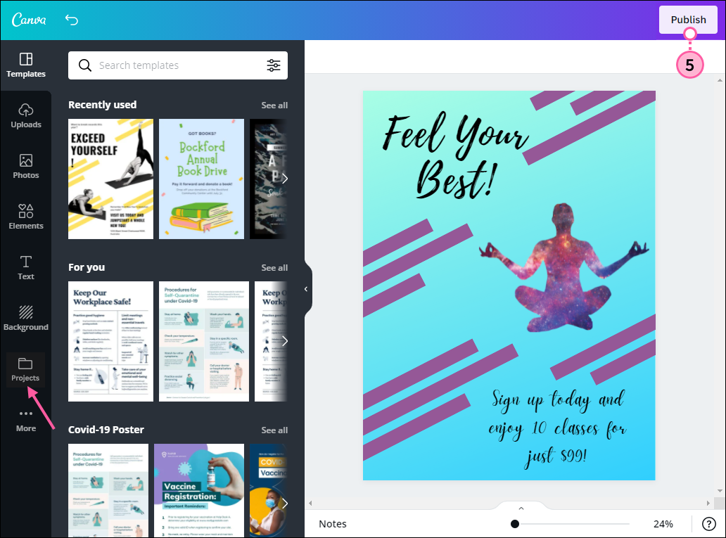 Insert Canva images into your campaigns