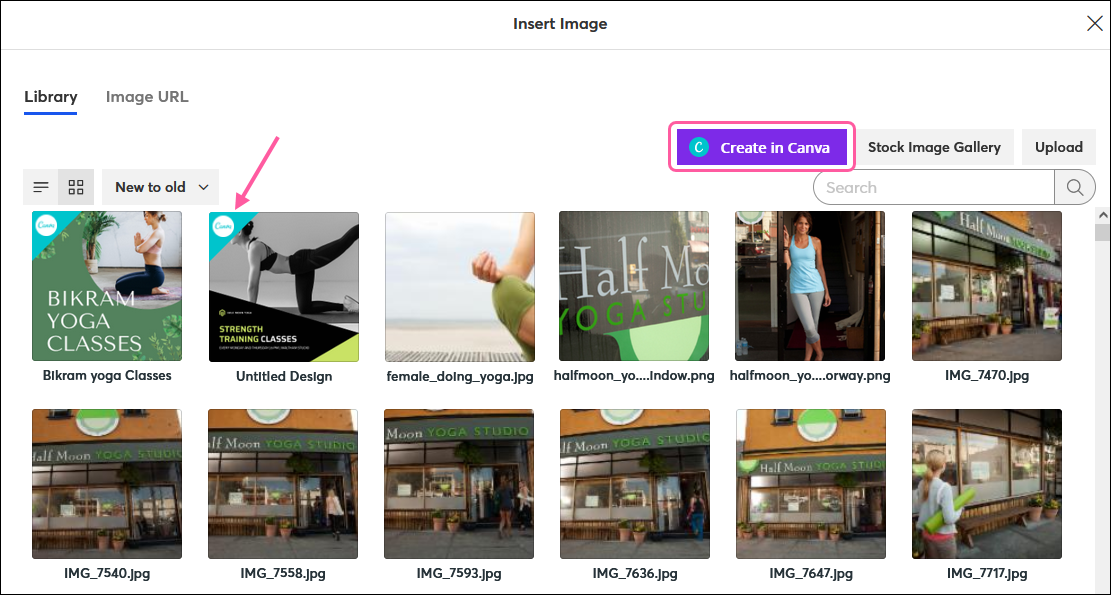 Create in Canva button in the Cross Device Editor