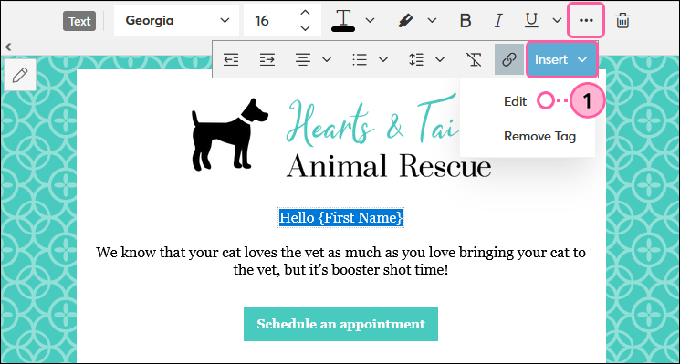 Insert Drop-down Menu and Edit Option