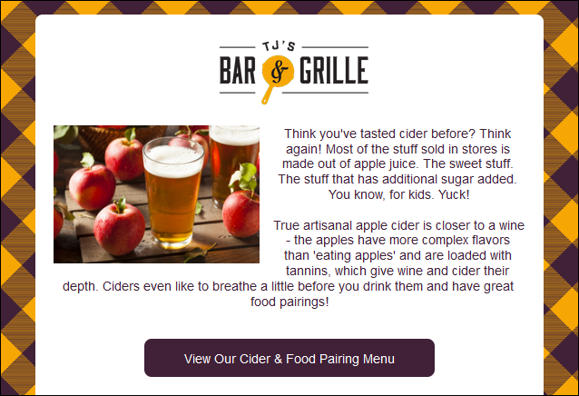 Image inserted in email inside text block