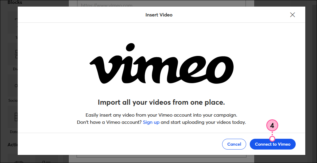 Connect Vimeo