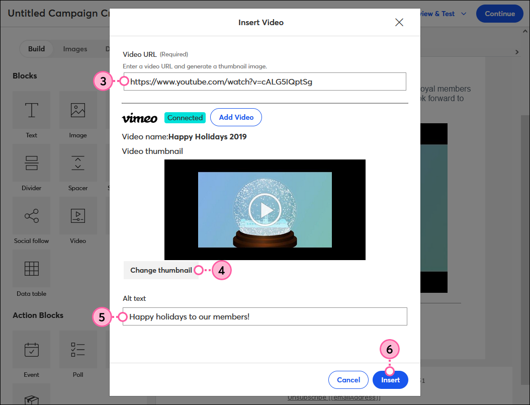 Insert a Video URL