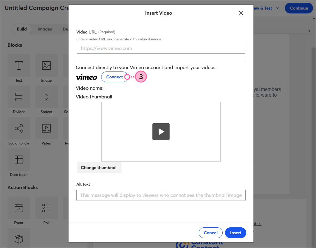 Connect to your Vimeo Account