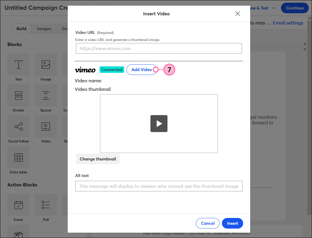 Add Video from Vimeo