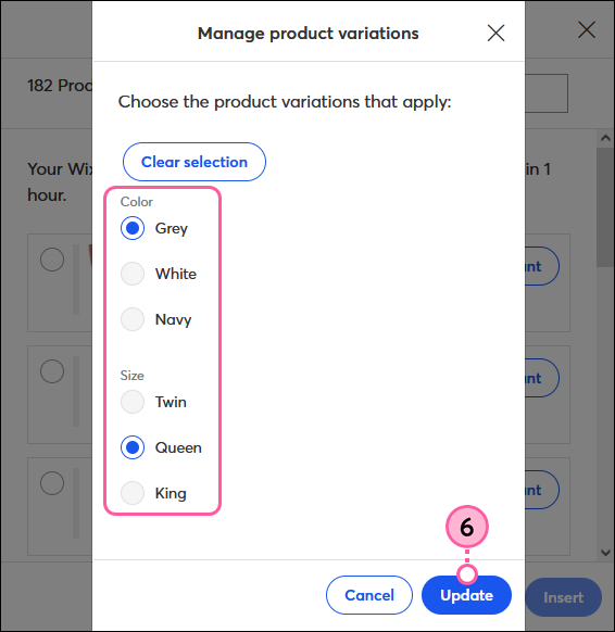Manage Product Variations
