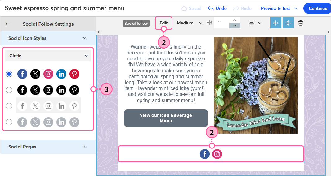 Edit Social Icon Styles for Social Follow Block