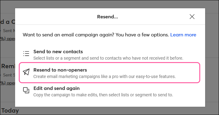 Resend to Non-Openers option