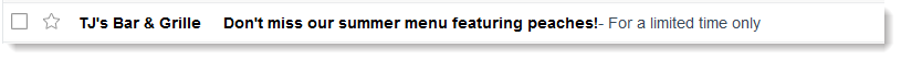 Subject Line urgency example