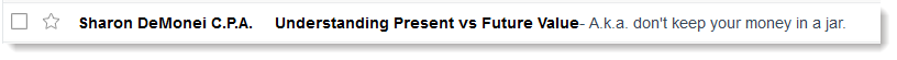 Subject Line Value example