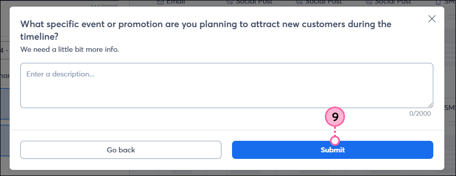 Submit to build multi channel campaign