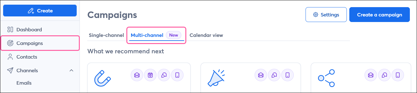 Campaign Builder tab