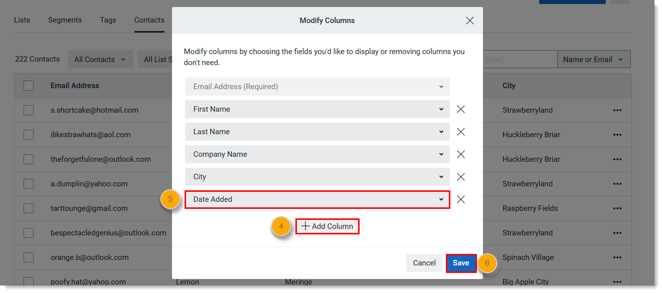 Age A Contact List Using Date Added Information