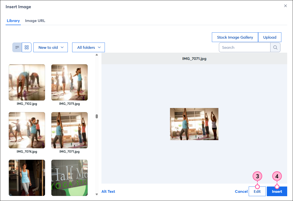 Photo with Edit and Insert buttons