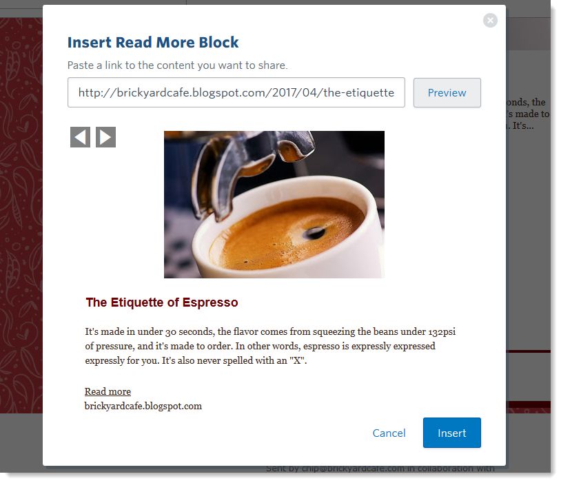 Insert Read More URL