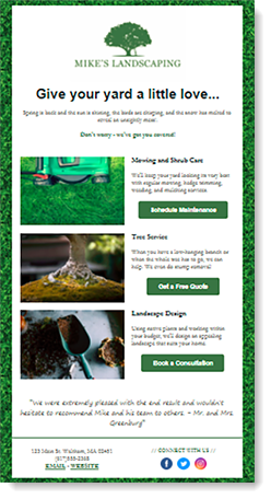 Example of an email with focus.