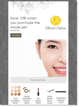 Email with background color.