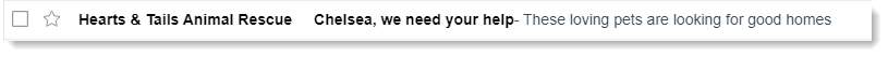 Heartstrings subject line example