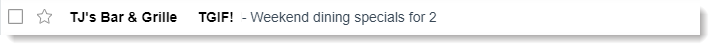One word subject line example