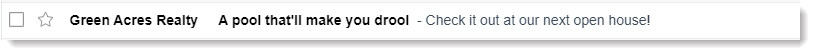 Rhyming subject line example