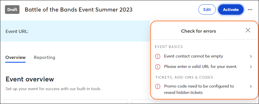 Activation Checklist