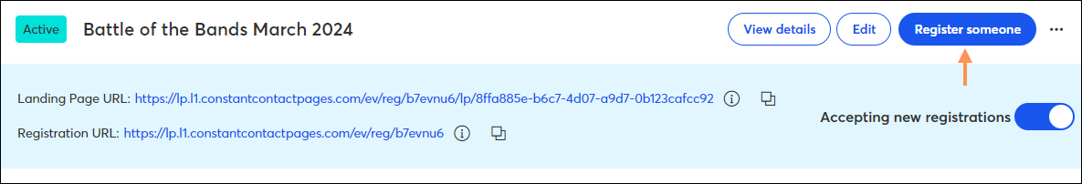 Manually register someone