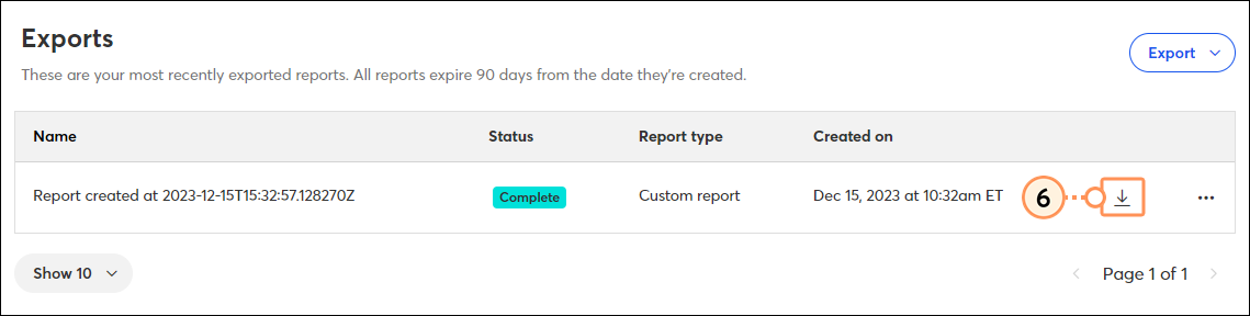 Click download icon