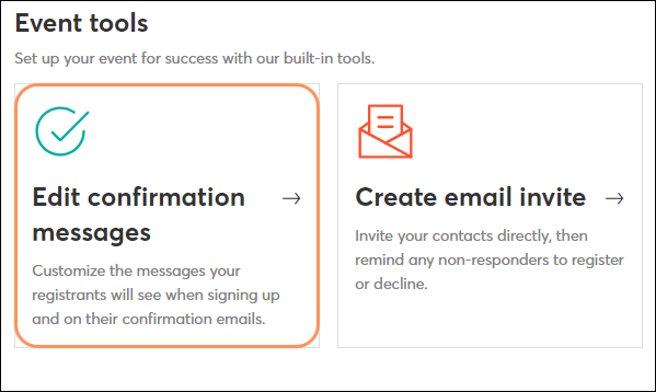 Bloque Edit Confirmation Messages (Editar mensajes de confirmación)