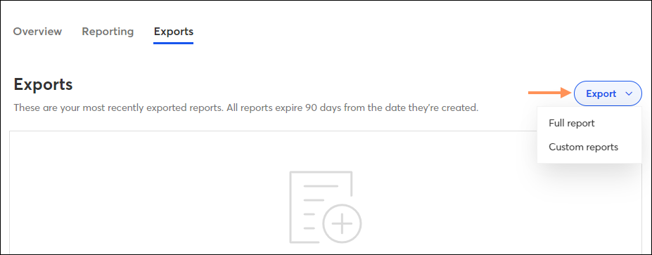 Export a full registrant report or custom report