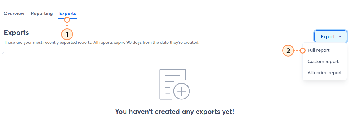 Export full registration report