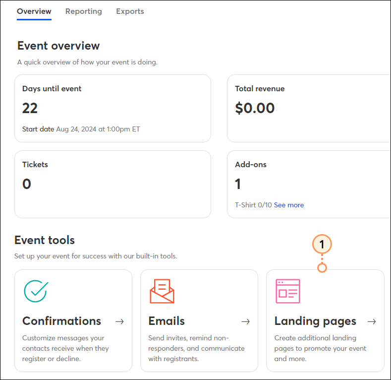 Create a landing page