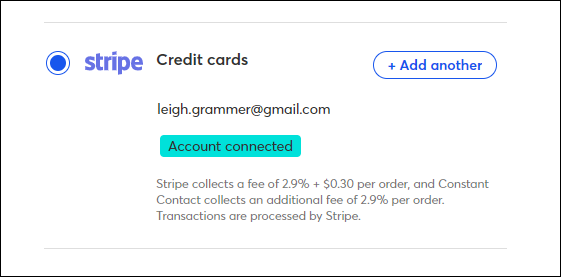 Link Stripe to an event to collect payments