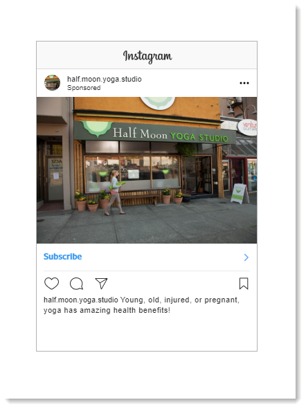 Lead Ad on Instagram with Subscribe Link