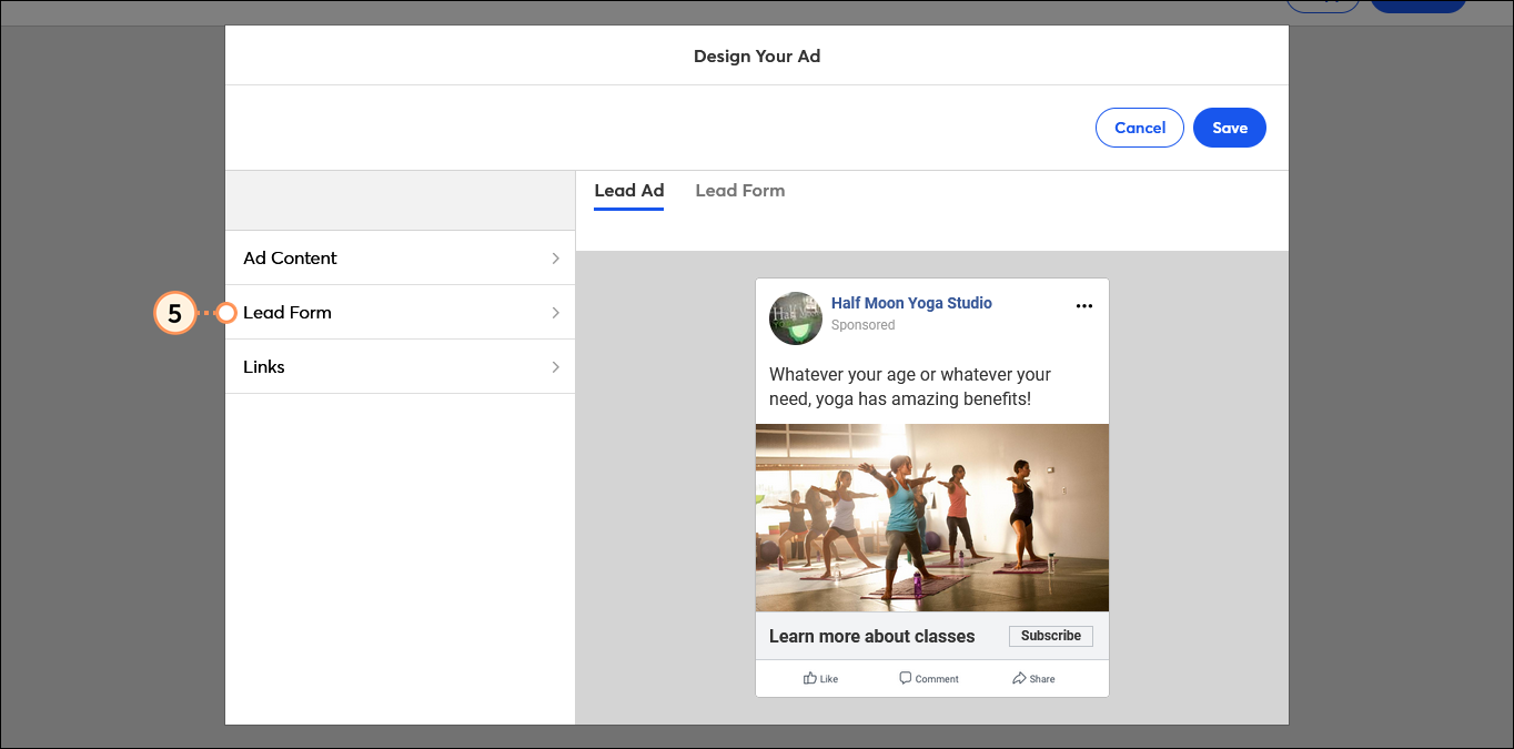 Lead Form Option