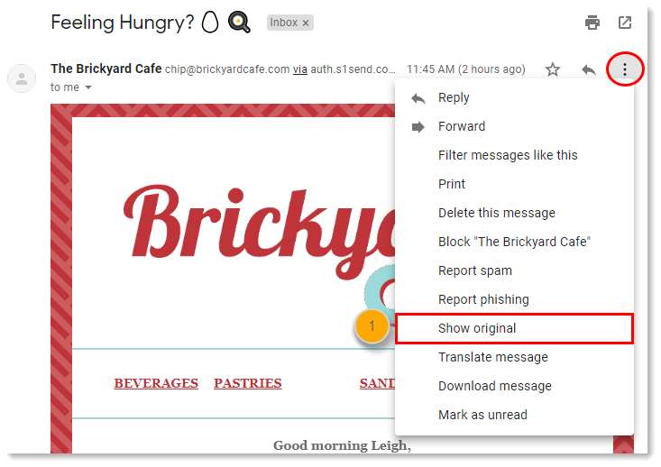 Gmail More Dropdown Show Original
