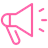 Megaphone icon - pink