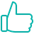 Thumbs up icon - teal