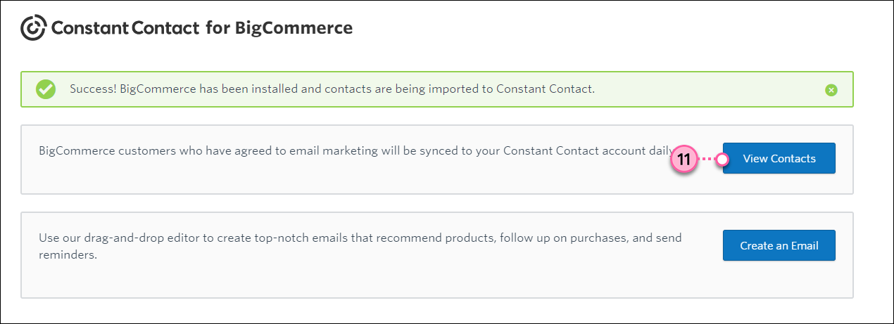 View Contacts Button